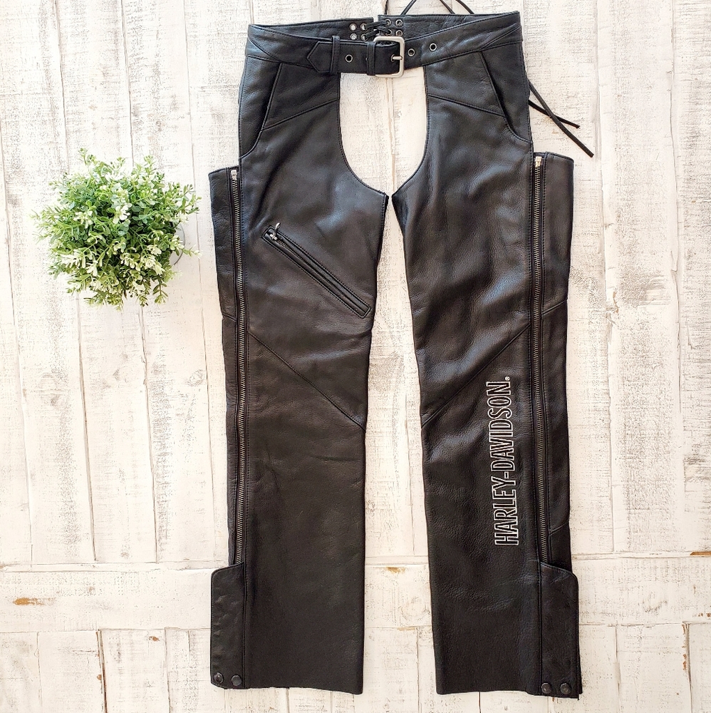 Harley Davidson Delux Leather Motorcycle Chaps